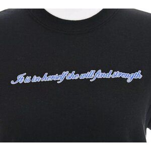 NWT Women Inspirational Girl Power Strength Braverman Graphic T-Shirt Gym Sz S